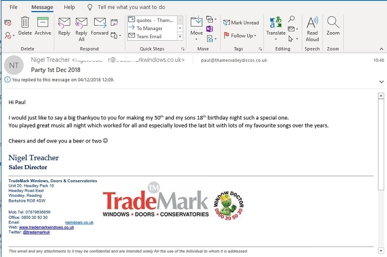 50th Birthday Rams Rugby Club