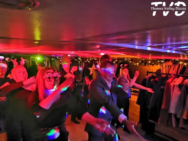 people dancing at a Xmas party