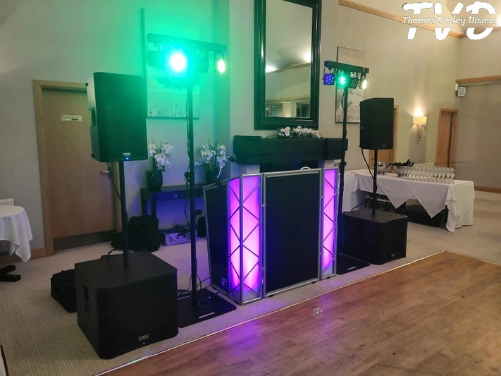 dj booth on a dancefloor dancefloor