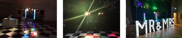 several photos combined as one with images of mobile discos