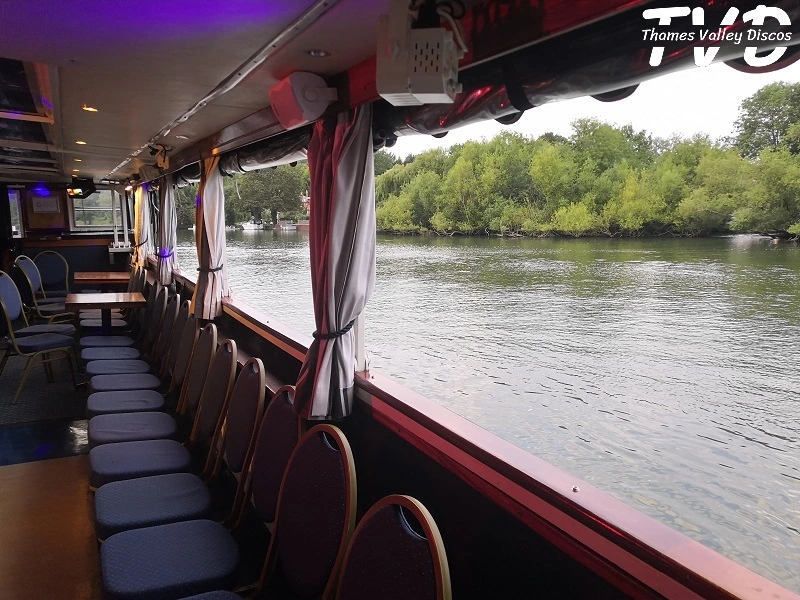 looking out from the caversham princess to the river thames