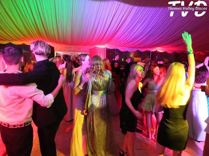 school prom with girls dancing