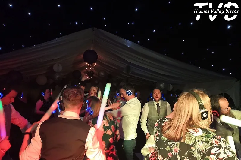 people dancing at a silent disco